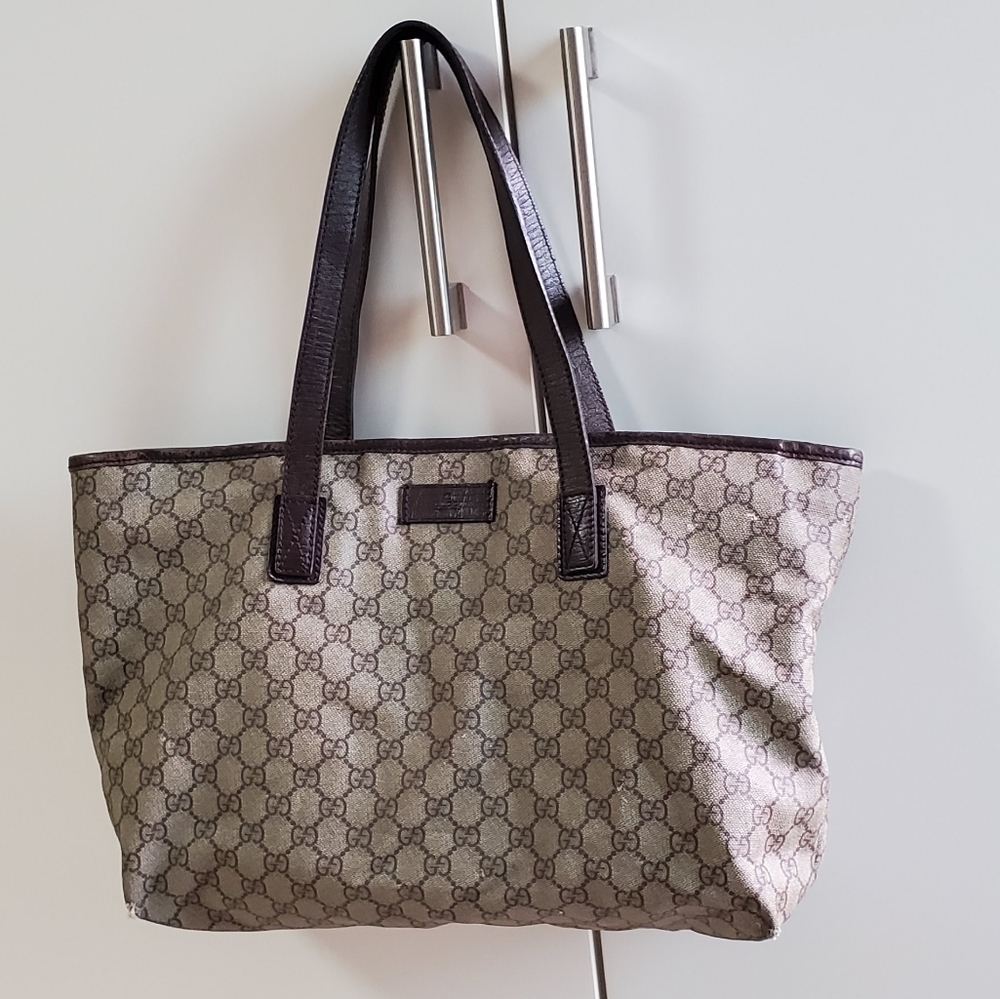 Gucci GG Supreme Monogram Tote Shoulder Bag